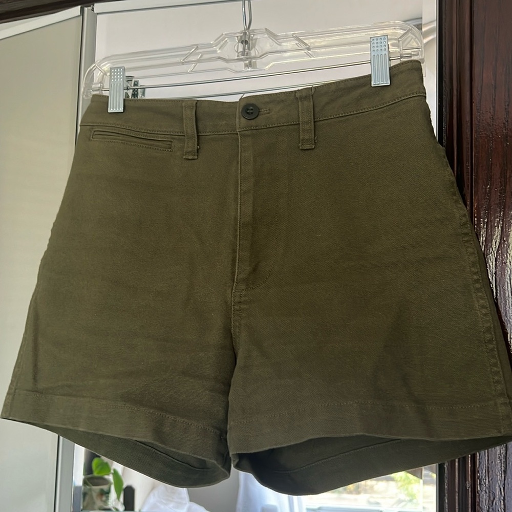 Madewell High Waisted Shorts Army Green Women's 26